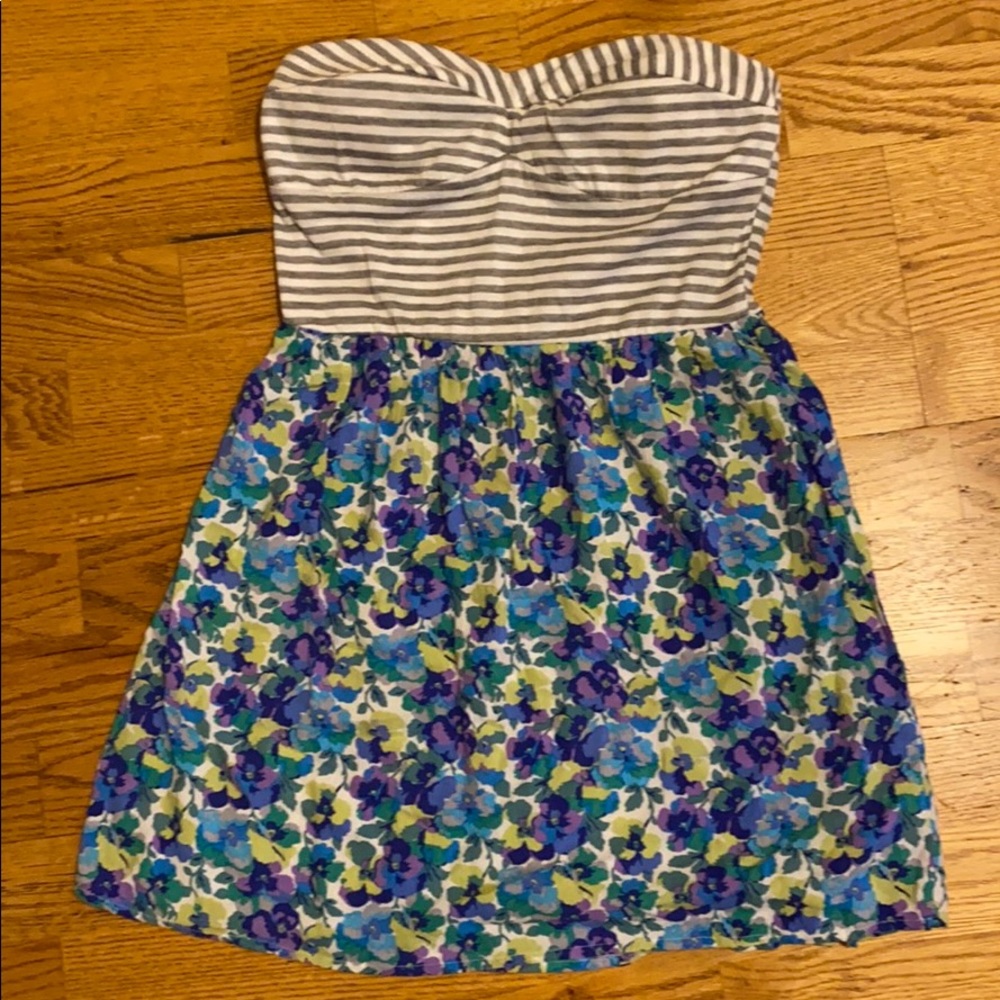 Kirra Boutique Strapless Floral Mini Dress